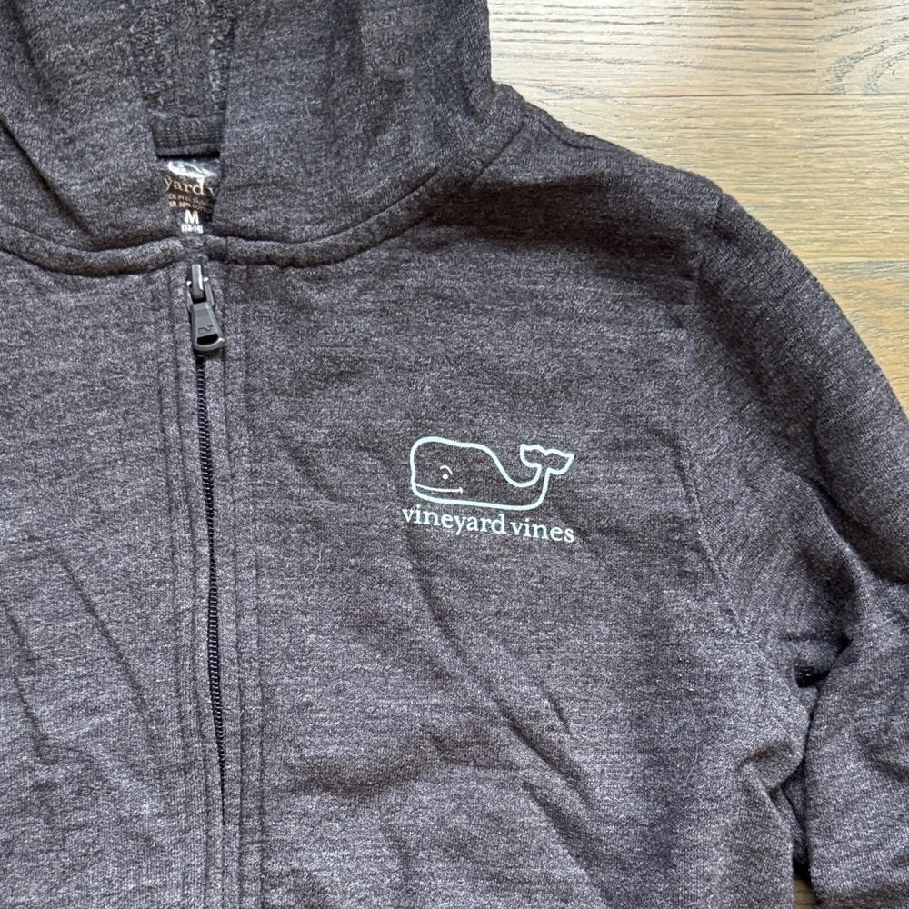 Vineyard Vines Charcoal Hoodie with Whale Logo - Picture 4 of 6